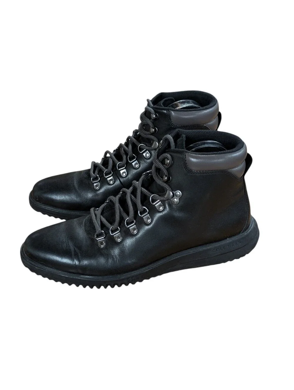 Cole Haan Grand+ Black Leather Boots Mens Size 10.5